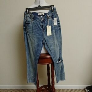 Women's Blue Distressed Jeans